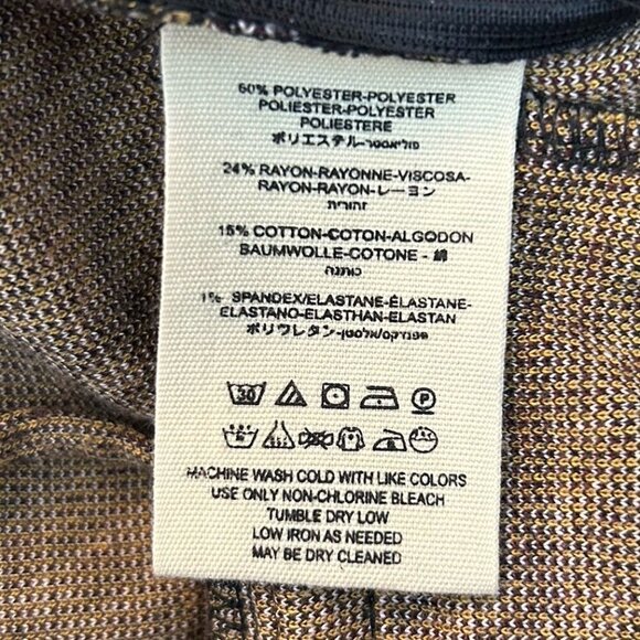 Free People Women's Cropped Pants Size 6 Brown Yellow Side Zip Back Pockets EUC - Picture 3 of 13